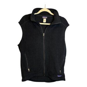 Patagonia Vest Men's Size Large Synchilla Fleece Full Zip Outdoor Black